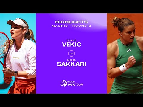 Donna Vekic vs. Maria Sakkari | 2024 Madrid Round 2 | WTA Match Highlights