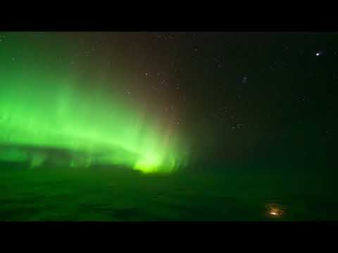 AMAZING Aurora Borealis on a Night Flight