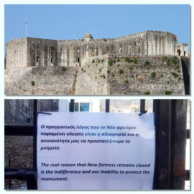 Κέρκυρα | Μήνυμα διαμαρτυρίας – “Το Νέο Φρούριο παραμένει κλειστό λόγω αδιαφορίας και ανικανότητας”