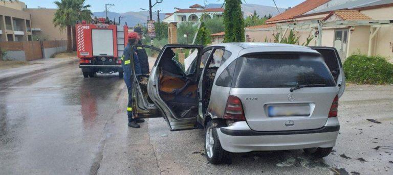 Ζάκυνθος | Αυτοκίνητο έπιασε φωτιά εν κινήσει στο δρόμο Καλαμακίου προς Λαγανά