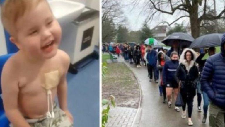 5.000+ άνθρωποι περίμεναν στη βροχή για να εξεταστούν αν είναι συμβατοί δότες με έναν 5χρονο καρκινοπαθή