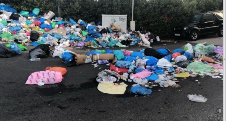 Λόφος Κογεβίνα | Εικόνες ντροπής | Στη μέση του δρόμου τα σκουπίδια !
