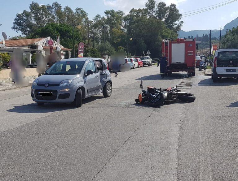 Ζακυνθος: Σύγκρουση ΙΧ με μοτοσυκλέτα με τραυματισμό