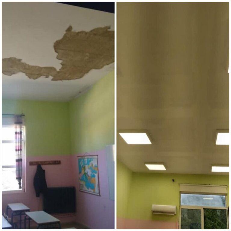 Αποκαταστάθηκε η επικινδυνότητα στις αίθουσες του σχολείου στο Γυμνάσιο-Λύκειο Αργυράδων (photos)