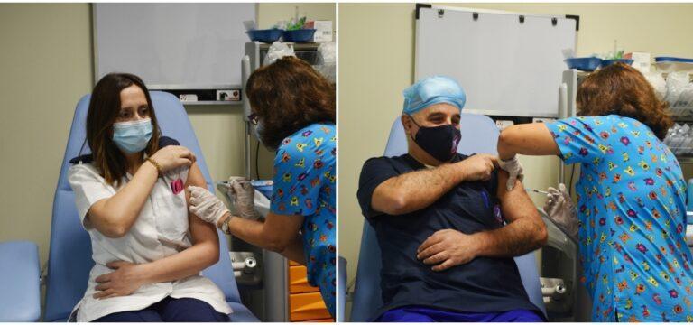 Οι πρώτοι εμβολιασμοί στο νοσοκομείο Λευκάδας (photos)