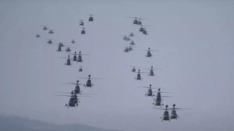 Άσκηση Πέλεκυς: Εντυπωσιακή άσκηση ετοιμότητας των ελικοπτέρων της Αεροπορίας Στρατού – Στον αέρα Apache, Kiowa και UH-1H (βίντεο και εικόνες)